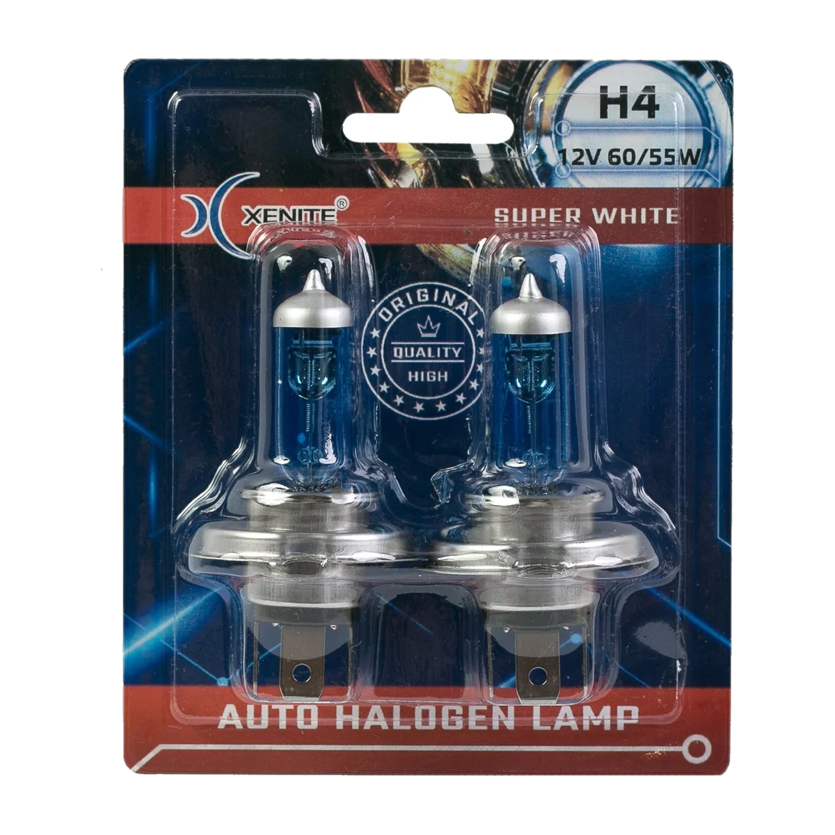 Автомобильные галогенные лампы XENITE H4 SUPER WHITE 12V