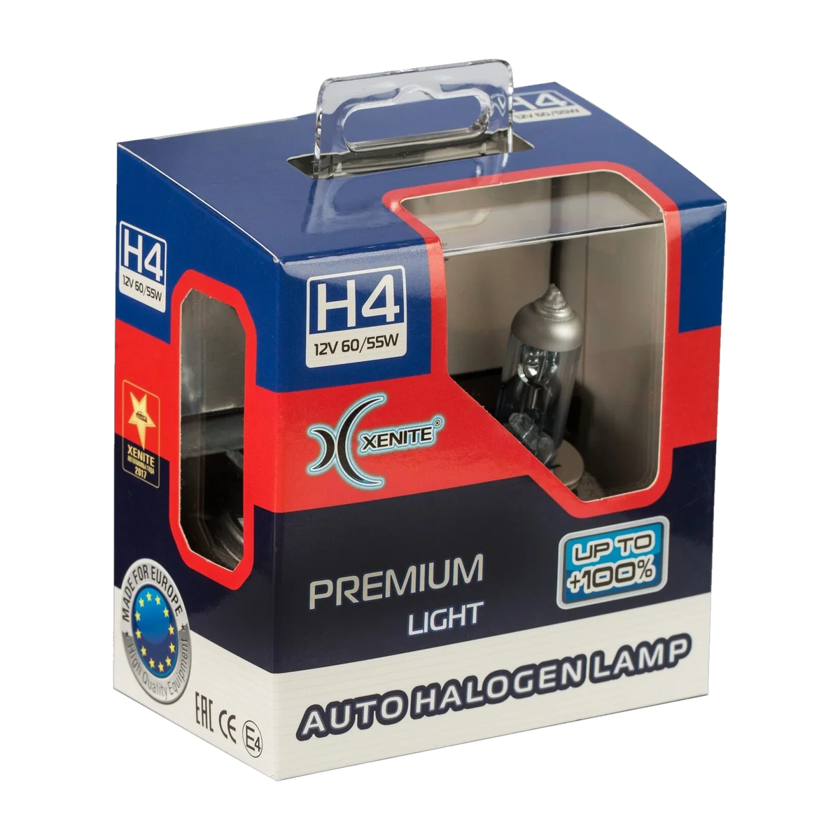 Автомобильные галогенные лампы XENITE H4 PREMIUM +100% Яркости 12V