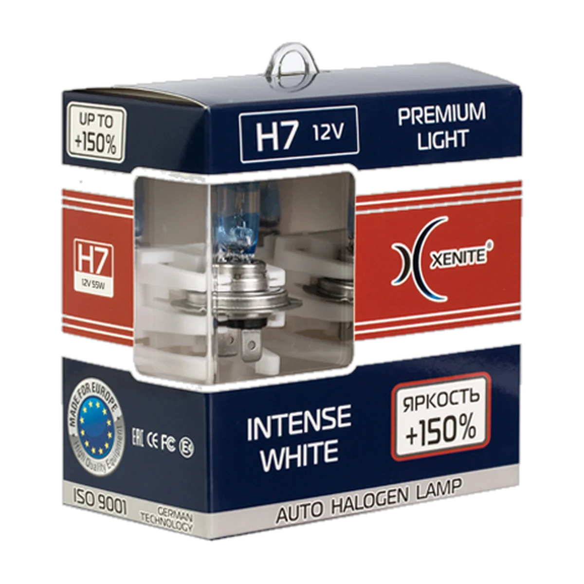 Автомобильные галогенные лампы XENITE PREMIUM H7 INTENSE WHITE +150% Яркости 12V